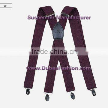 1.5" Wide Solid Color Mens Suspender X Type Undergarment Suspender Brace Casual Business