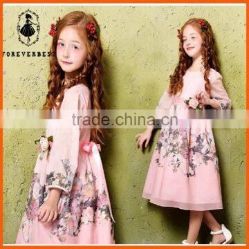 wholesale cheaper softextile fashion design small girls dress baby kids terylene frocks designs polyester fabric dress