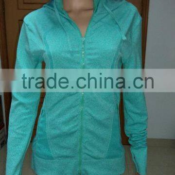 women hoodies with strap on cap sprots seamless top