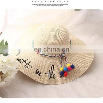 Parrel Truck Parent-Offspring Straw Hat Large Eaves Sunscreen Beach Hat photo-3