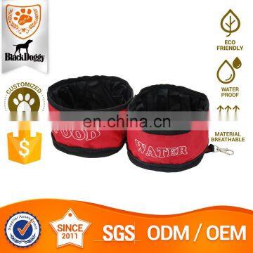 Double Foldable Water Proof Camping Pet Travel Bowls Dog Food Bag photo-3
