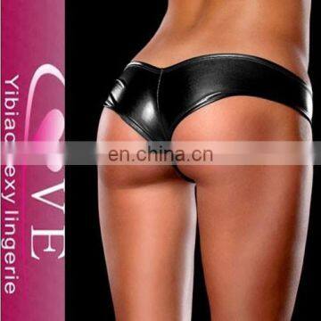 OEM/In-stock New Arrival Sexy Ladies Ideal Briefs Sheer Underwear Glossy V Metallic Panty photo-2