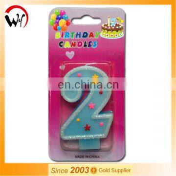 EN71 passed number candle blue birthday party candle wholesale candle importers