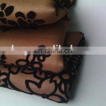 Winfar Textile 100% Polyester DTY Scuba Flower Flocking Fabric photo-3