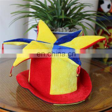 wholesale cheap flag color fan jester top hat