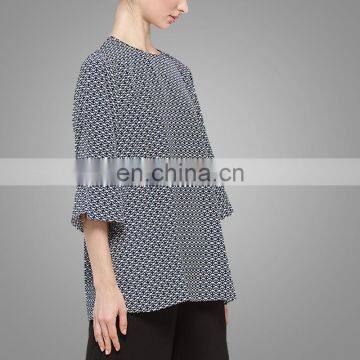 Newest Fashion Women Top Half Length Kimono Sleeves Women Wear Online photo-4