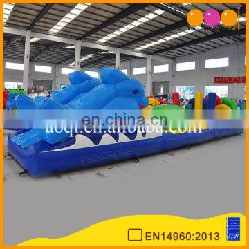 Dolphin inflatable aqua run floating inflatable water park obstacle course for sale