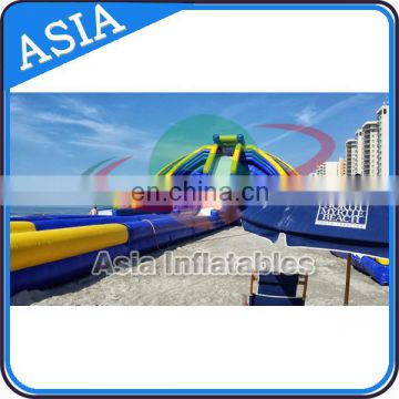 Three Ways Beach Entertianment Largest Inflatable Water Slide / Commercial Huge Inflatable Water Slide