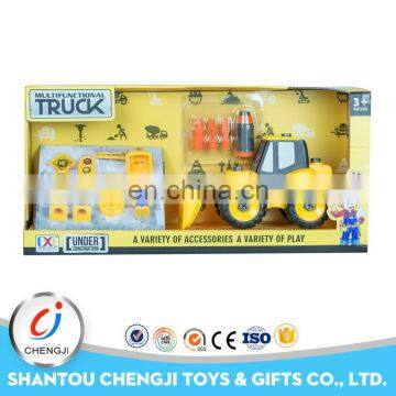 New intelligence plastic cartoon construction mini truck for kids