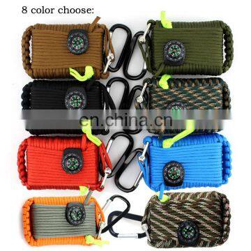 A025 Survival Bracelets Survival Tool Kit Rescue Parachute Cord Wristbands Emergency Rope Buckle photo-3