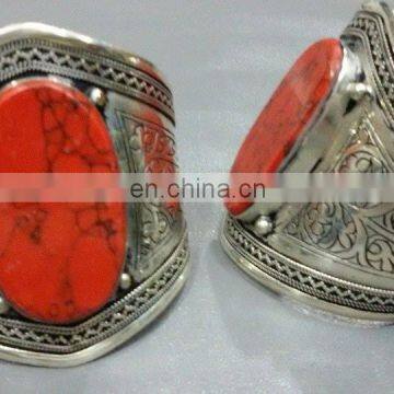 (KB-00002) Afghan Best Quality Low Cost tribal coral Cuff