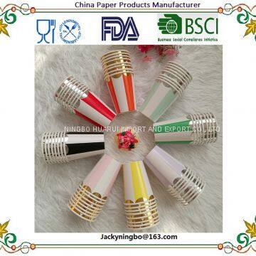 Foil Gold/Silver/Pink Paper Cups Birthday Party Drinking Decor Tableware Disposable Wedding Supplies photo-3