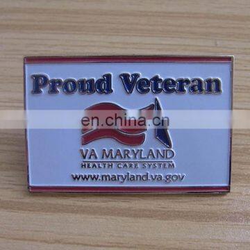 Pround Veteram soft enamel filling cap garment metal plate