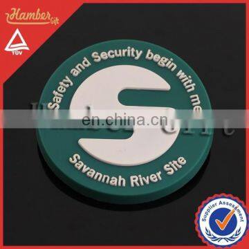 PVC Round Badge with clutch attached and 3D engraved content