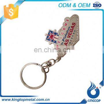 Plain Tourism Souvenir Building High Quality Custom Shaped Metal Key Charm Keyholder Keychain photo-3