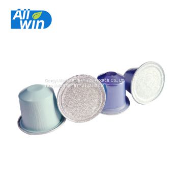 aluminium coffee capsules aluminum foil coffee capsule empty aluminium foil coffee capsule with lid