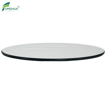 High Pressure Water-Proof Compact HPL Square to Round Table Top