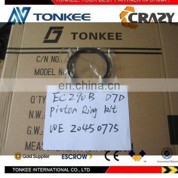 High quality DEUTZ D7D engine piston ring 20450775 for EC290B excavator parts