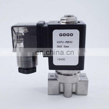 2 way SS304 high temperature steam hot water pilot piston solenoid valve 1/8 1/4" 110V AC Orifice 2.5/3/4mm normal close FKM