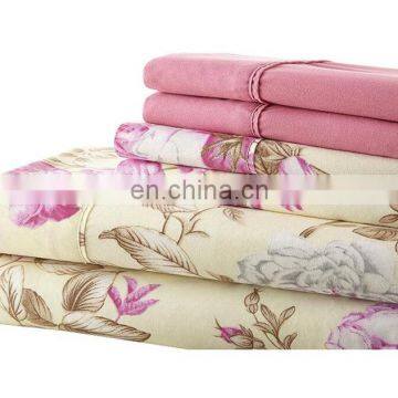 China Factory Supply 4 pieces print microfiber bed sheet