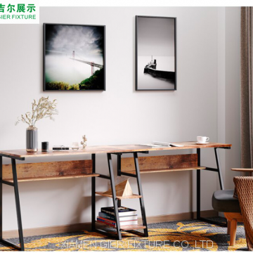 Furniture Wooden Style Metal Frame Home Office Study Computer Desk Wholesale photo-5