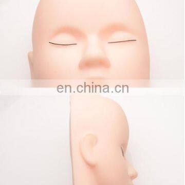Wholesale Silicone Eyelash Extension Training Mannequin Head Flat Model Practice Training Head