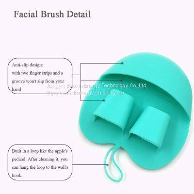 Soft Handheld Silicone Facial Cleansing Brush, Mild Anti-Slip Face Exfoliating and Massage Scrubber Pad photo-2