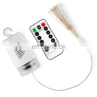 2019 Remote Control 8 Modes Dimmable Battery Operated Hanging Starburst LED Bouquet Shape String Lights photo-5