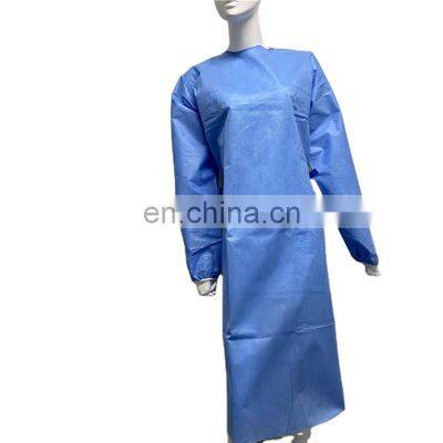 Perfessional AAMI Non woven waterproof Level 2 Ultrasonic roll seam welding Disposable surgical isolation gown