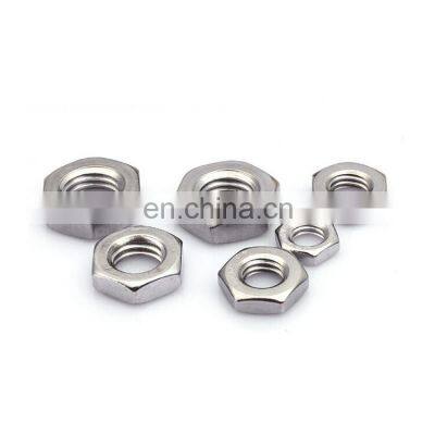 China manufacturer Stainless steel A2 A4 DIN439 DIN936  Hex jam thin nut