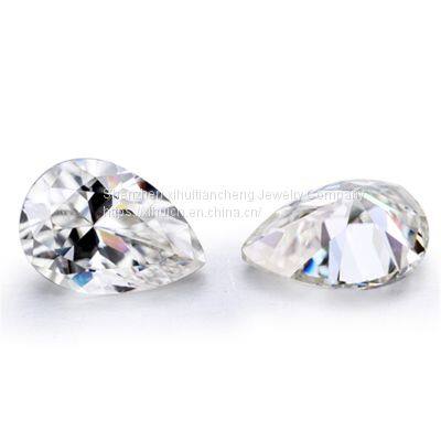 0.1CT to 6CT ice crushed pear cut moissanite stones D color water shape moissanite loose stones with a certificate for setting