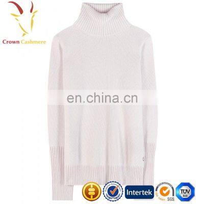 Light Pink Cashmere Knitwear Womens Sweater Top photo-5