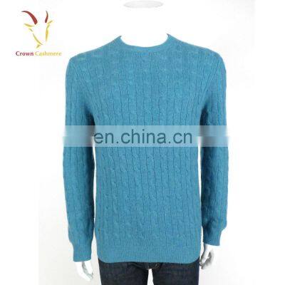 Cable Crew Neck Men Woolen Pullover Sweater Design