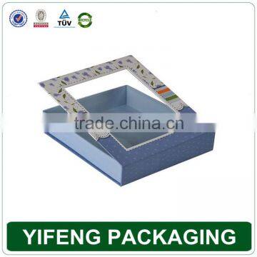 Alibaba Guangzhou Fashion Cardboard Paper Box with PVC Window Custom Size