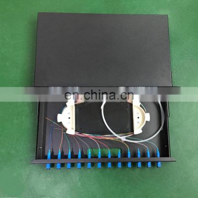 Material 12 Core Fiber with SC LC Joint  Fiber Distribution Box odf Patch Panel 12 Ports Simplex