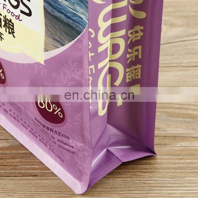 Factory price plain white paper bags with rectangle window for retail wholesales pice beans packaging