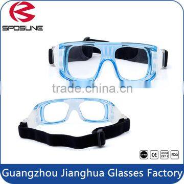 Adjustable elastic strap soccer protective eyewear clear unbreakable lens paintball outdoor sports goggles