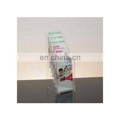 6 Pocket Clear Acrylic Literature Holder Brochure Holder forTabletops