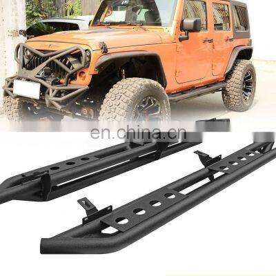 Side Armor Step Bars Tubular Rock Sliders For Jeep Wrangler JK 2007-18 series 4D