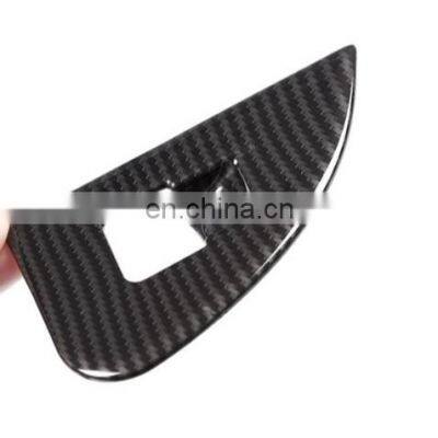 4 x Carbon Fiber For Alfa Romeo Giulia 2016 2017 2018 ABS Chrome Window Lift Switch Button Frame Cover Trim Stickers Accessories