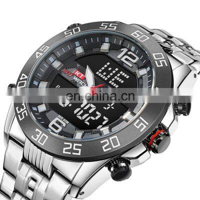Profession Seller Sale Classic KAT-WACH 1802 Men's Quartz Digital Watches Steel Strap Analog Digital Display Sport Watches photo-2
