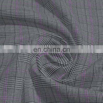 Stock Fabric Polyester/Rayon Yarn Dyed Woven Check Fabric photo-2