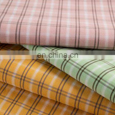 100% Cotton Yarn Dyed Check Design Plain Tartan Fabric for Women Garment photo-2
