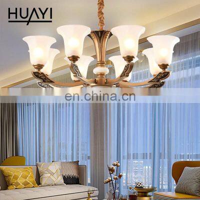 HUAYI Hot Selling Hotel Living Room Dining Room Pendant Light Indoor Nordic Modern LED Chandelier Lamp