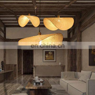 Luxury Brass Pendant Light Lotus Leaf Hanging Lamp For Home Restaurant Decor Lighting