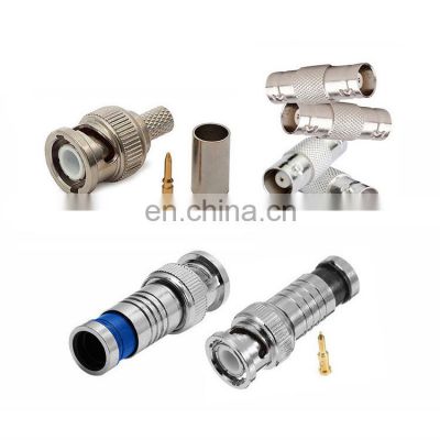 YUXUN CCTV RG59 Cable BNC Crimp Male Connector Factory Price Conector BNC