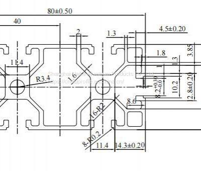 MK-8-4080GA 6063-T5 Black Anodized 4080 Profile of Aluminum T-Slot Extruded for CNC Router Factory Price photo-2