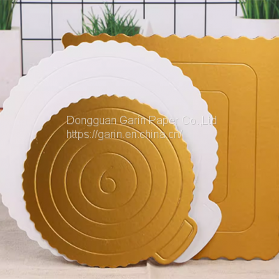 silver gold cake board paper round square base cake tray