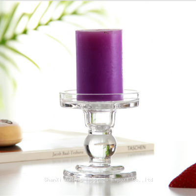 Family Living Room Wedding Glass Candle Holder Clear Pillar Candle Stand Crystal Candlestick for Home Wedding Party Decoration photo-5