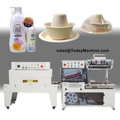 Automatic POF PVC Film Bottle Box Heat Tunnel Shrink Wrapping Machine